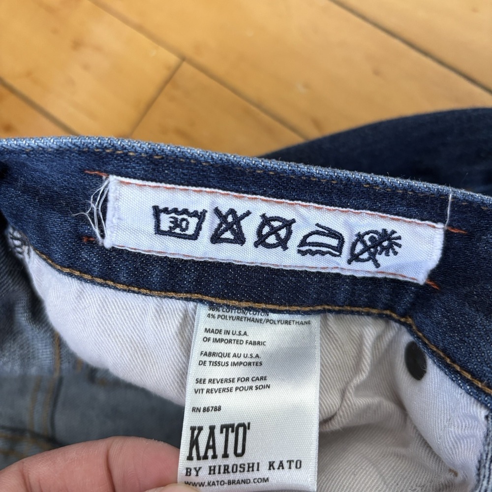 Hiroshi Kato The Needle Skinny Jeans Mens 30x30 Blue Selvedge Made In USA READ - Picture 3 of 16
